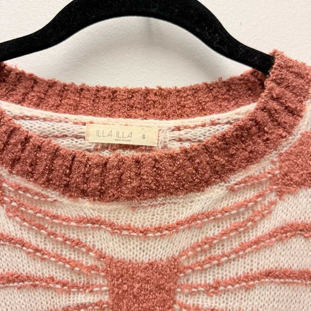 Illa Illa Marley Brown & Cream Patterned Sweater | Size Small